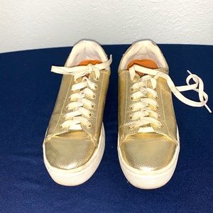 Gold sneakers